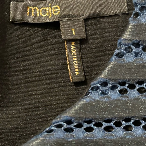 Maje Roybridge Striped Mesh Dress - Picture 4 of 4